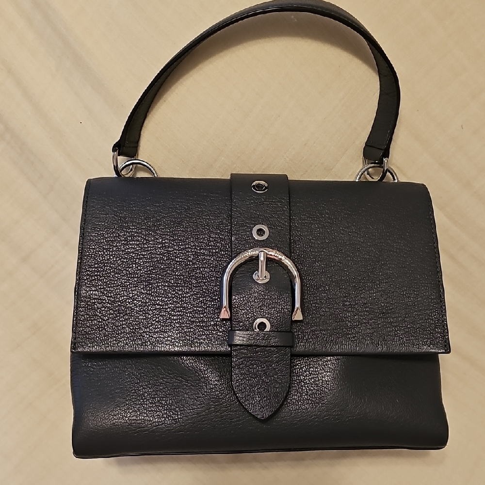 Henri Bendel Riverside Top Handle Satchel Dark Grey